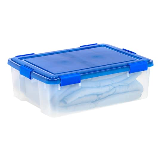 IRIS® Letter & Legal Size Element Resistant Clear File Box